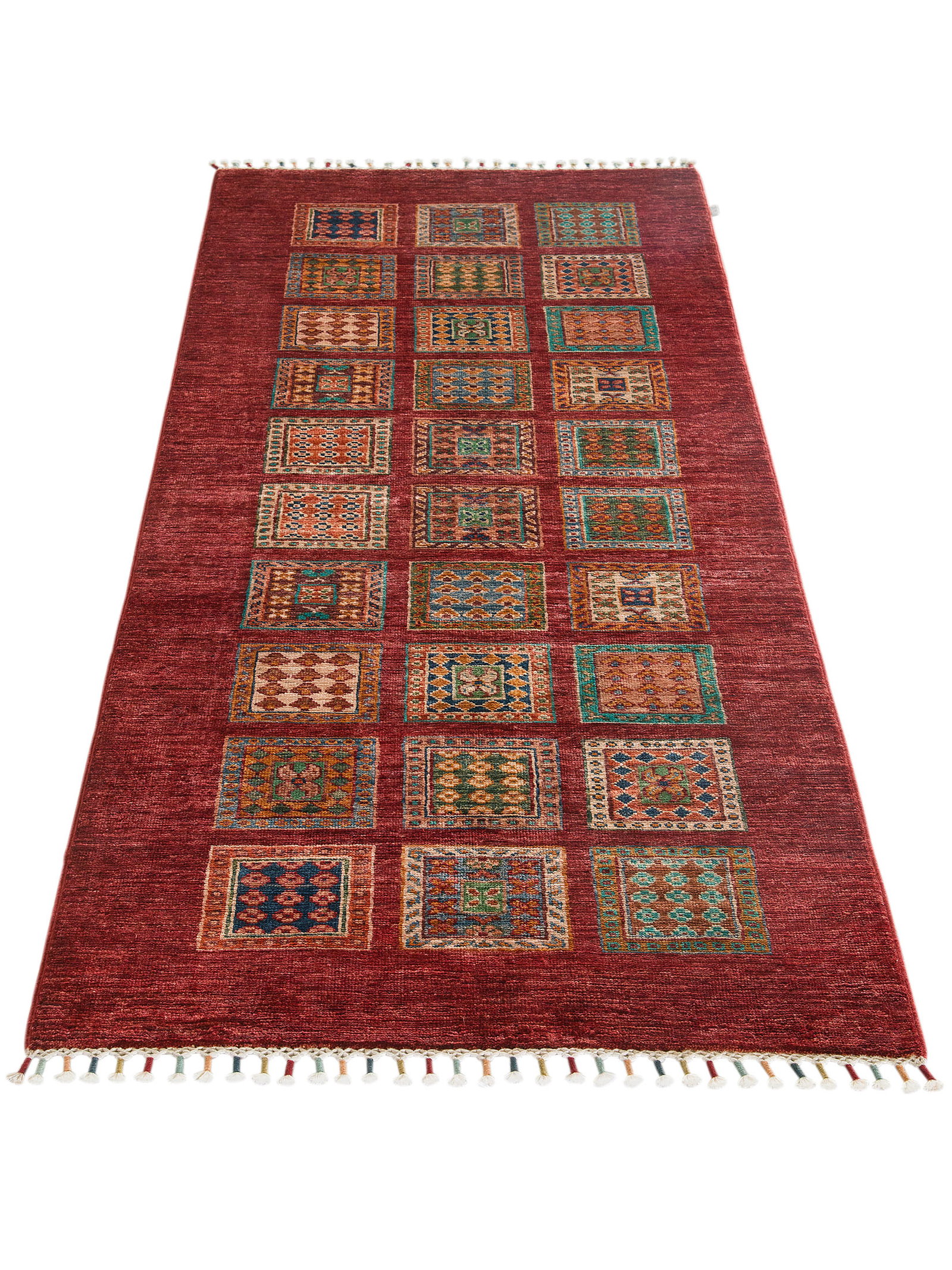 Kibek Unikat / Einzelstück - Chobi Box Rot 70 x 200 cm 100% Schurwolle