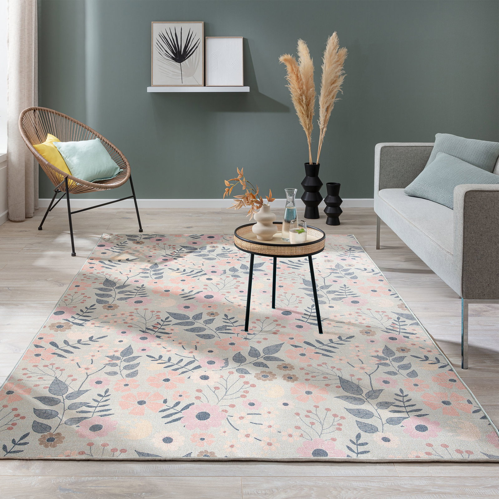 Kibek Vintage-Teppich - Sky Garden Blau 170 x 240 cm