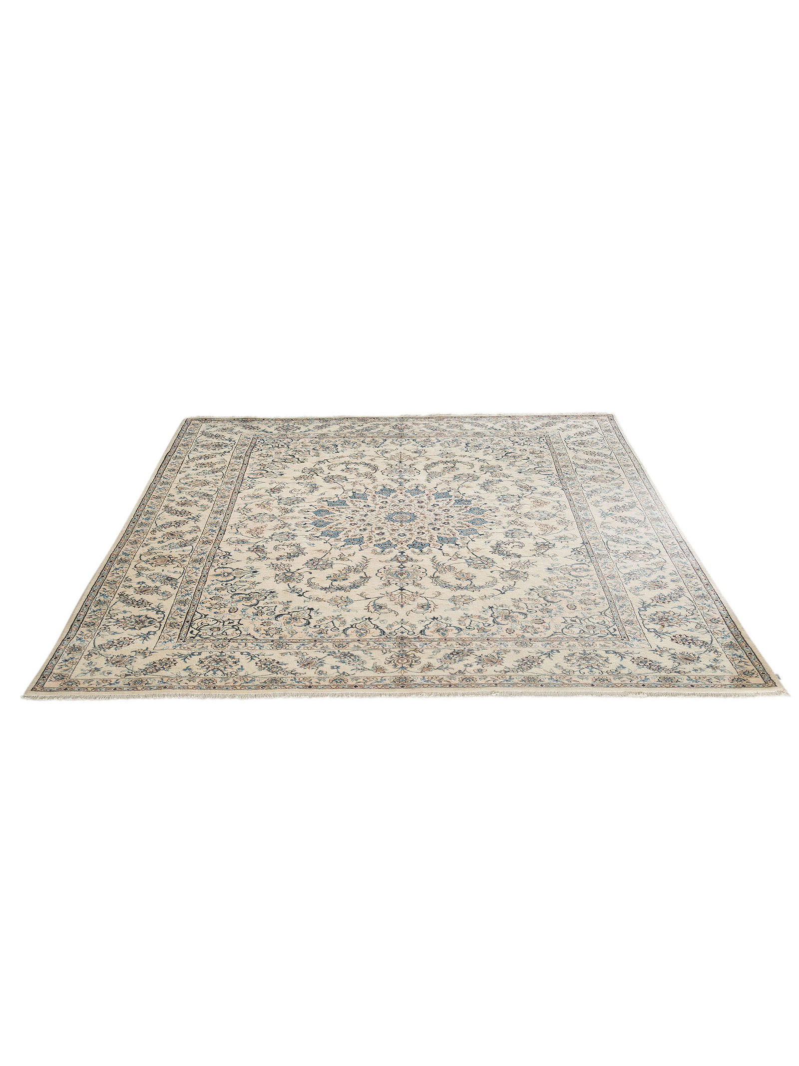 Kibek Unikat / Einzelstück - Kaschmar Nain 12 Lah Beige 250 x 350 cm 95% Schurwolle, 5% Seide