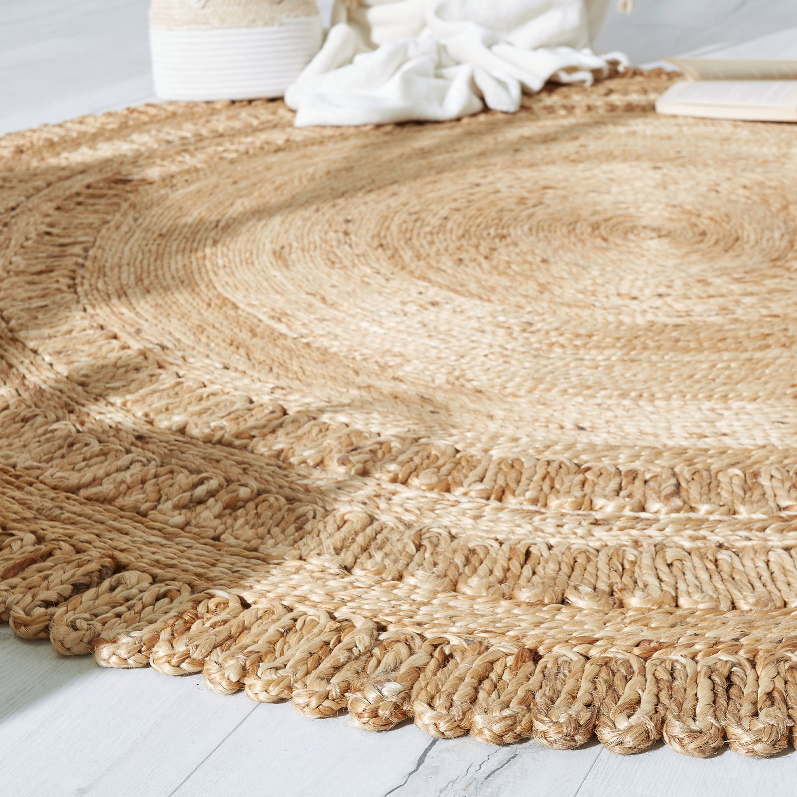 Kibek Jute-Teppich - Skyarp Beige 150 cm Ø 100% Jute
