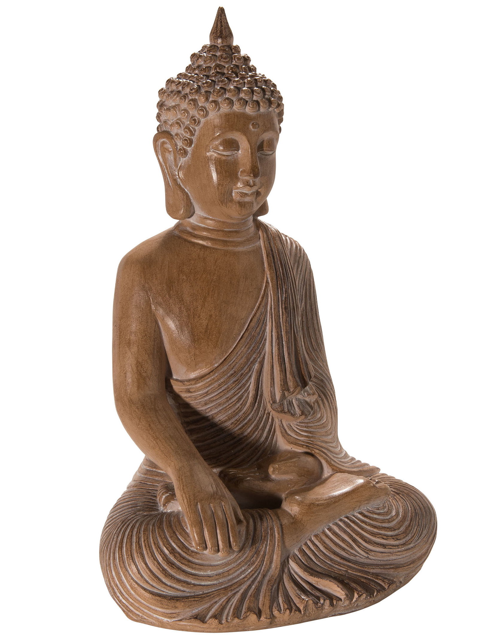 Kibek Figur - Sitting Buddha Braun 21 x 26 x 41,5 cm
