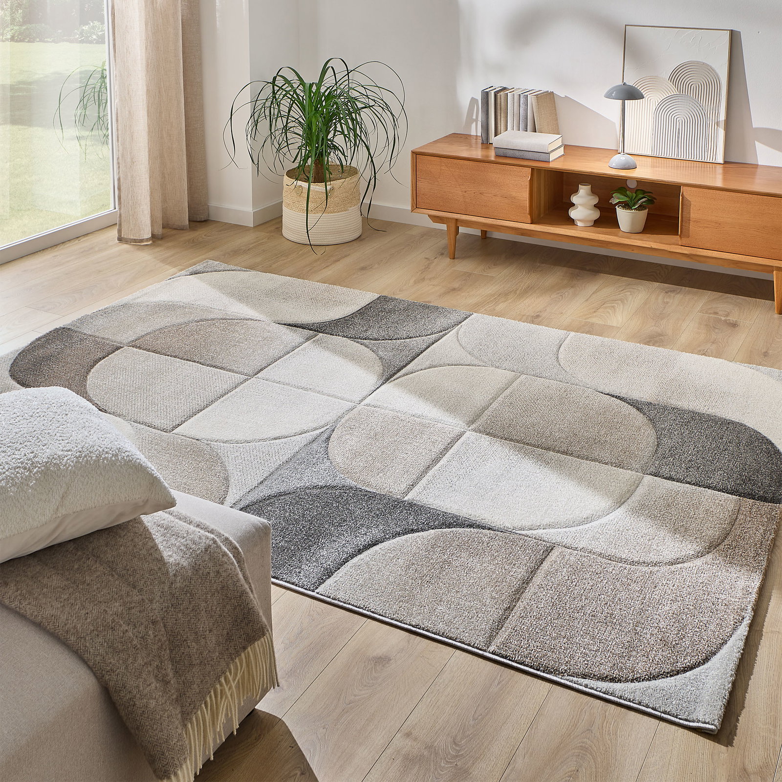 Kibek Moderner Teppich - Fantastico Beige 240 x 340 cm