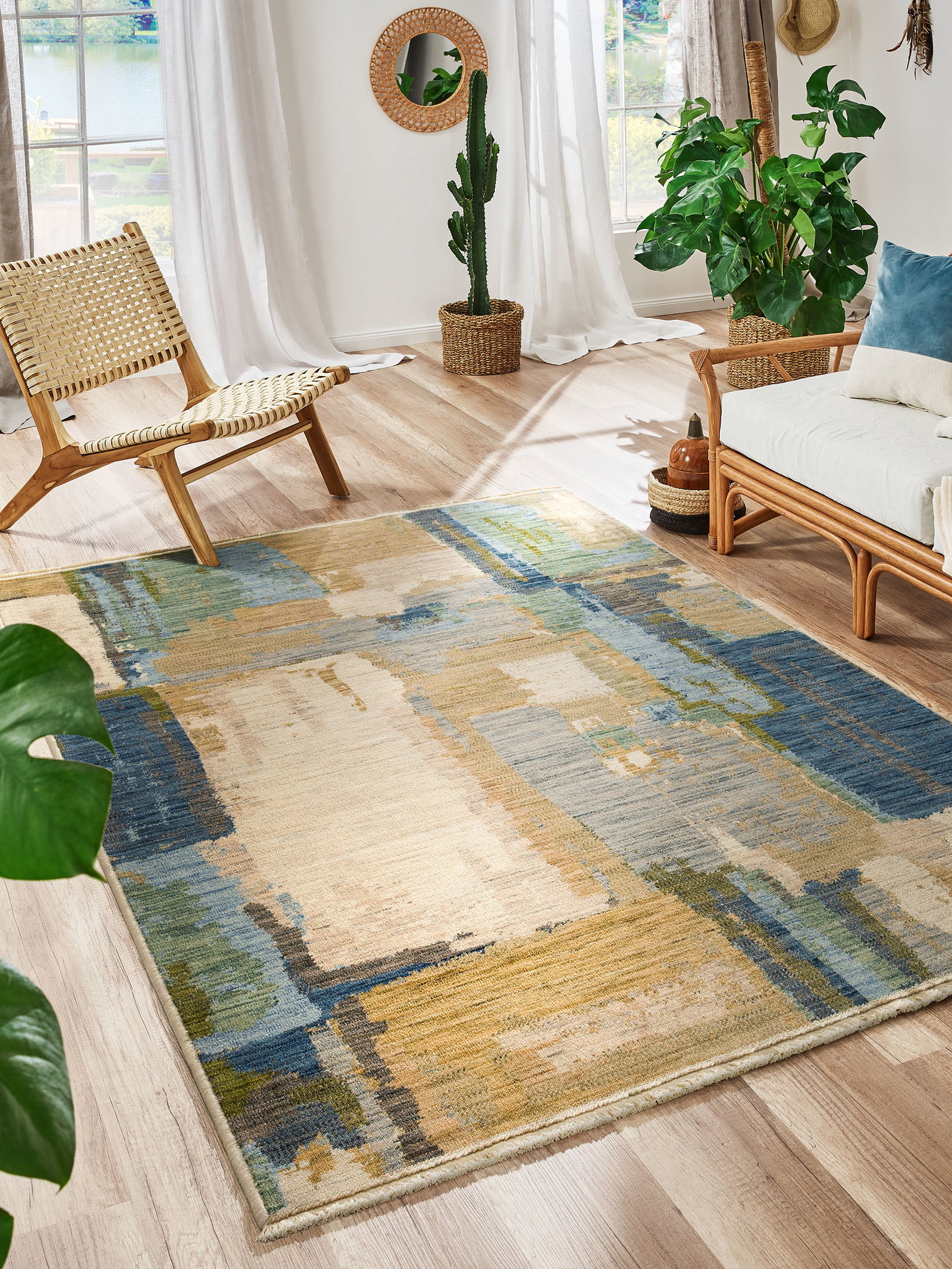 Moderner Teppich von Kibek - Sarasota in Multicolor, 100 x 153 cm