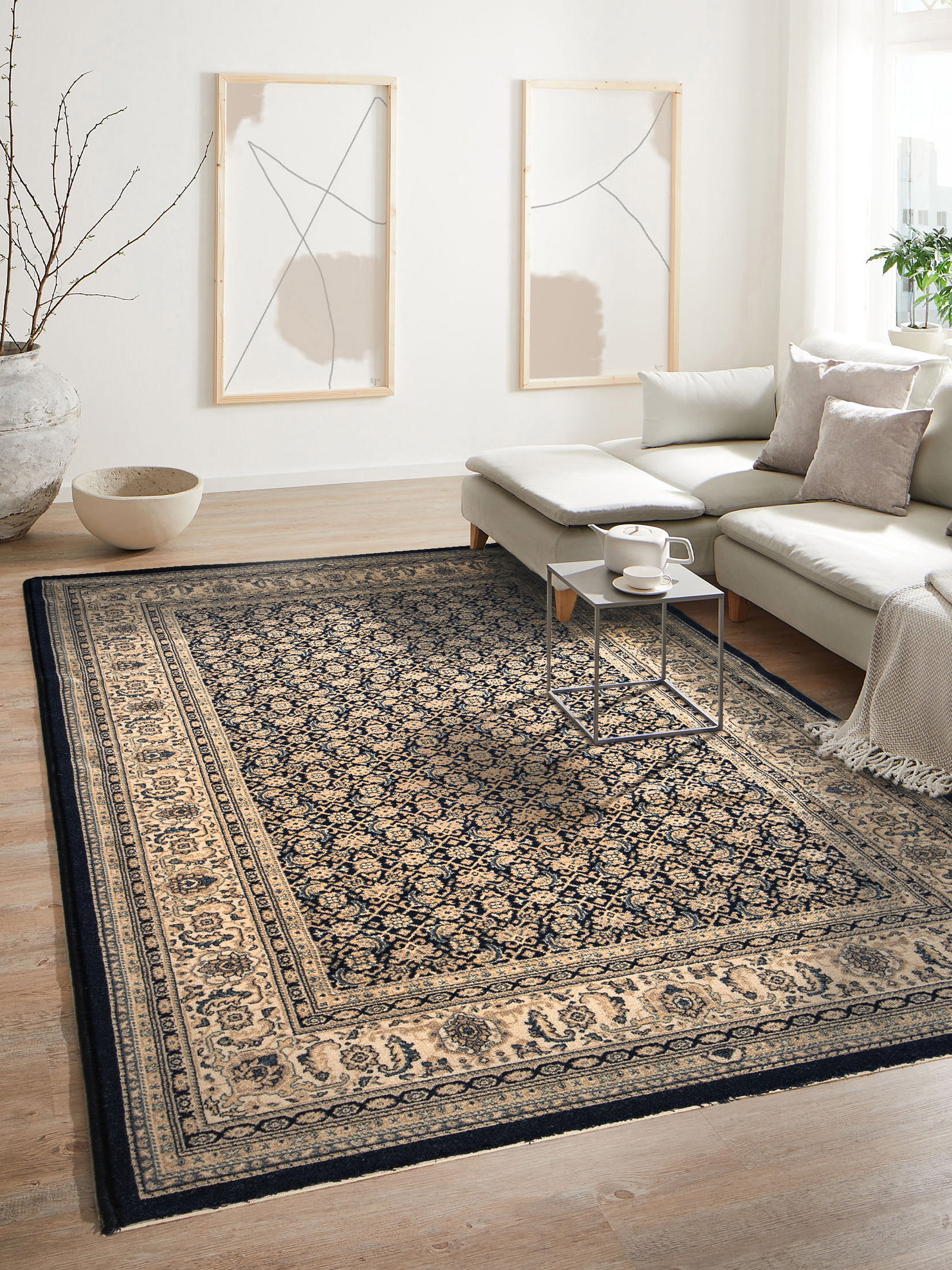 Kibek Orient-Teppich - Herati Royal Blau 160 x 230 cm