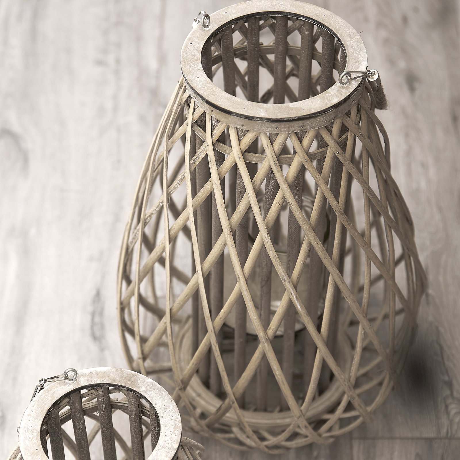 Kibek Windlicht - Lunara Braun 40 cm Ø
