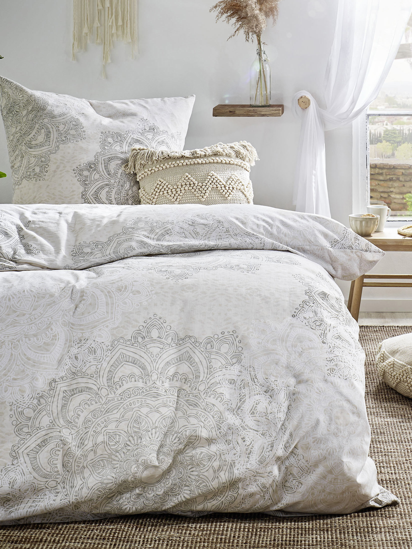 Boho Dreams | Taupe | Renforcé-Bettwäsche, ca. 80 x 80 cm und ca. 155 x 220 cm