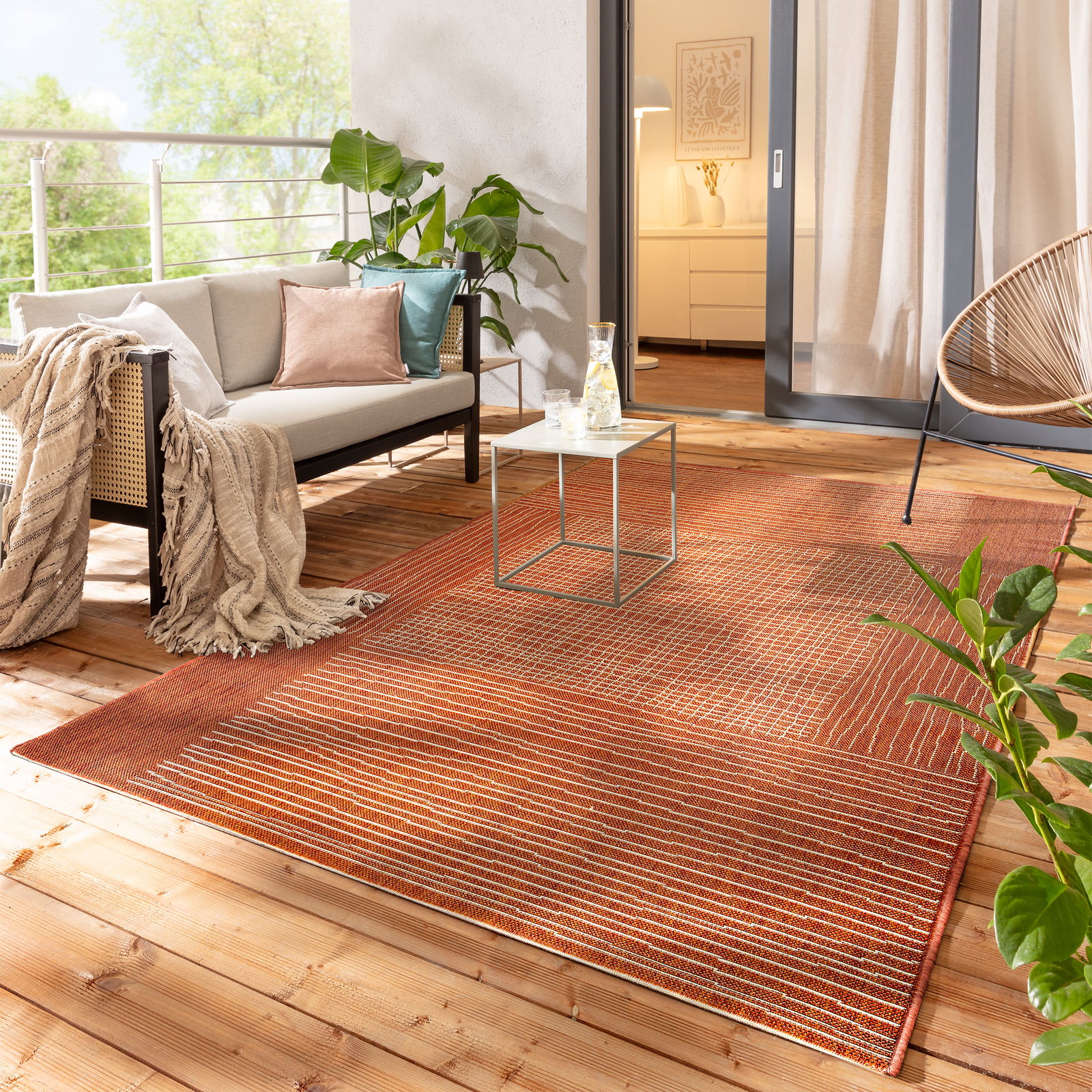 Kibek Outdoor-Teppich - Borgsum Orange 160 x 230 cm
