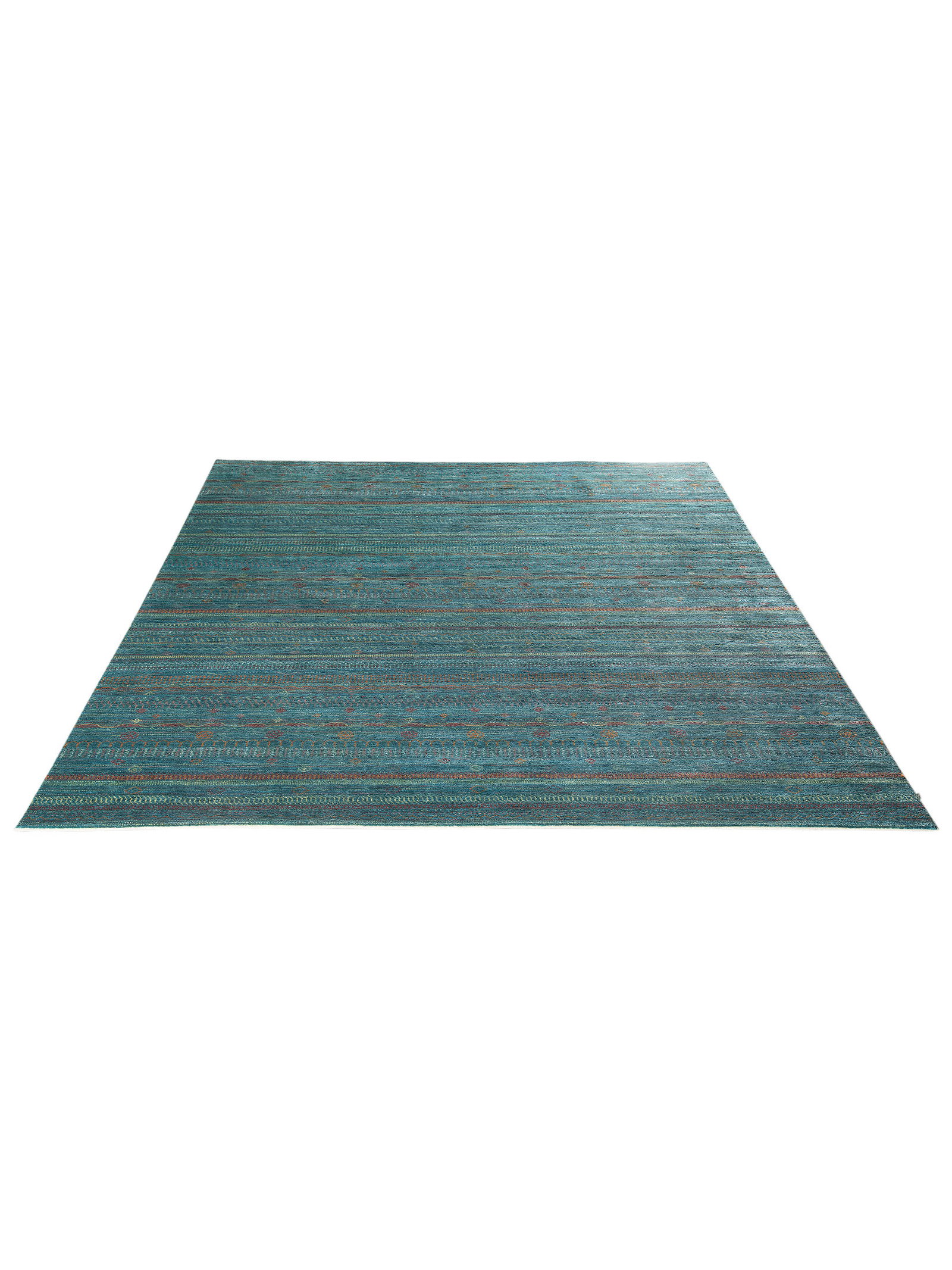Kibek Unikat / Einzelstück - Contemporary Gabbeh Grün 250 x 350 cm 100% Schurwolle