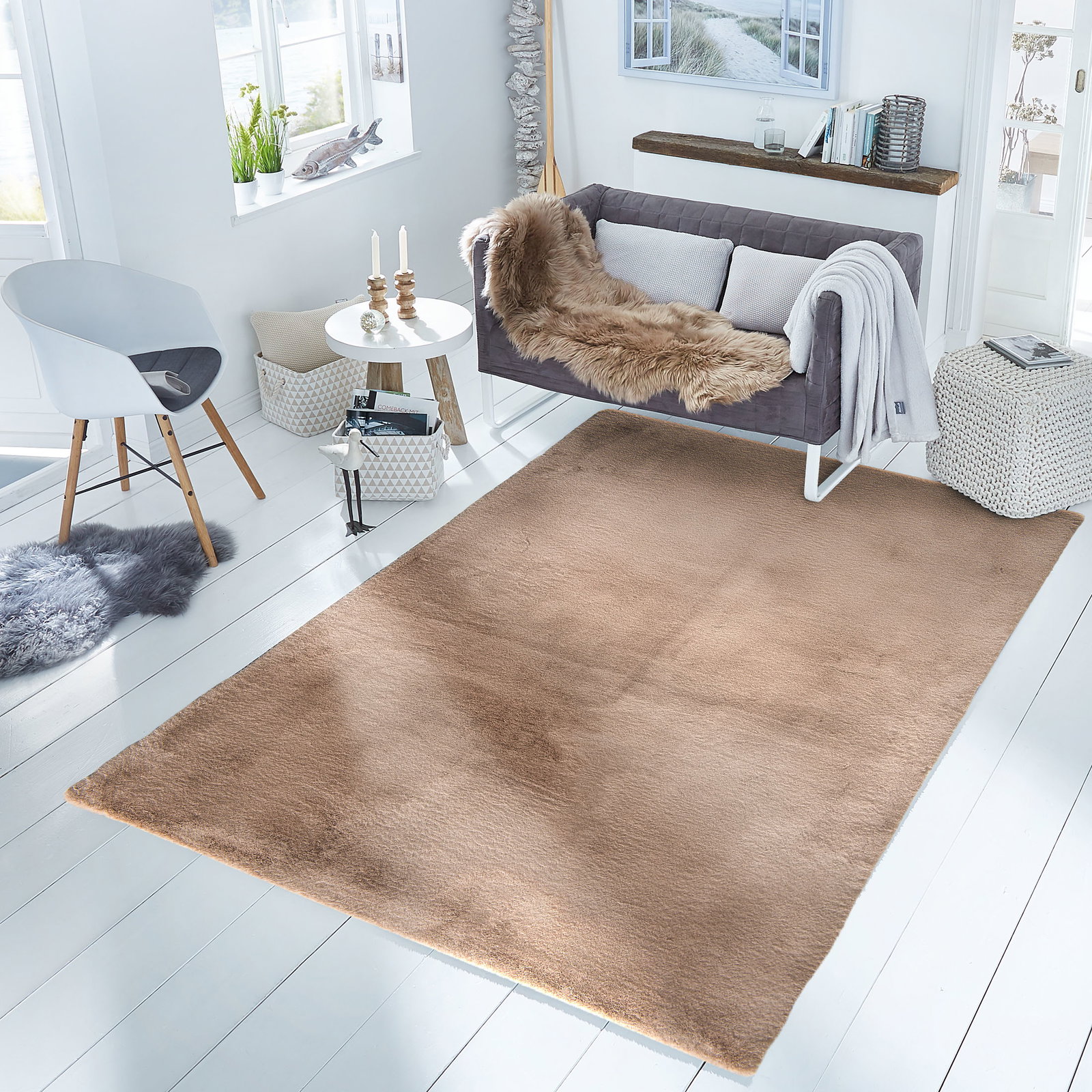 Kibek Kunstfell-Teppich - Ranua Beige 160 x 230 cm