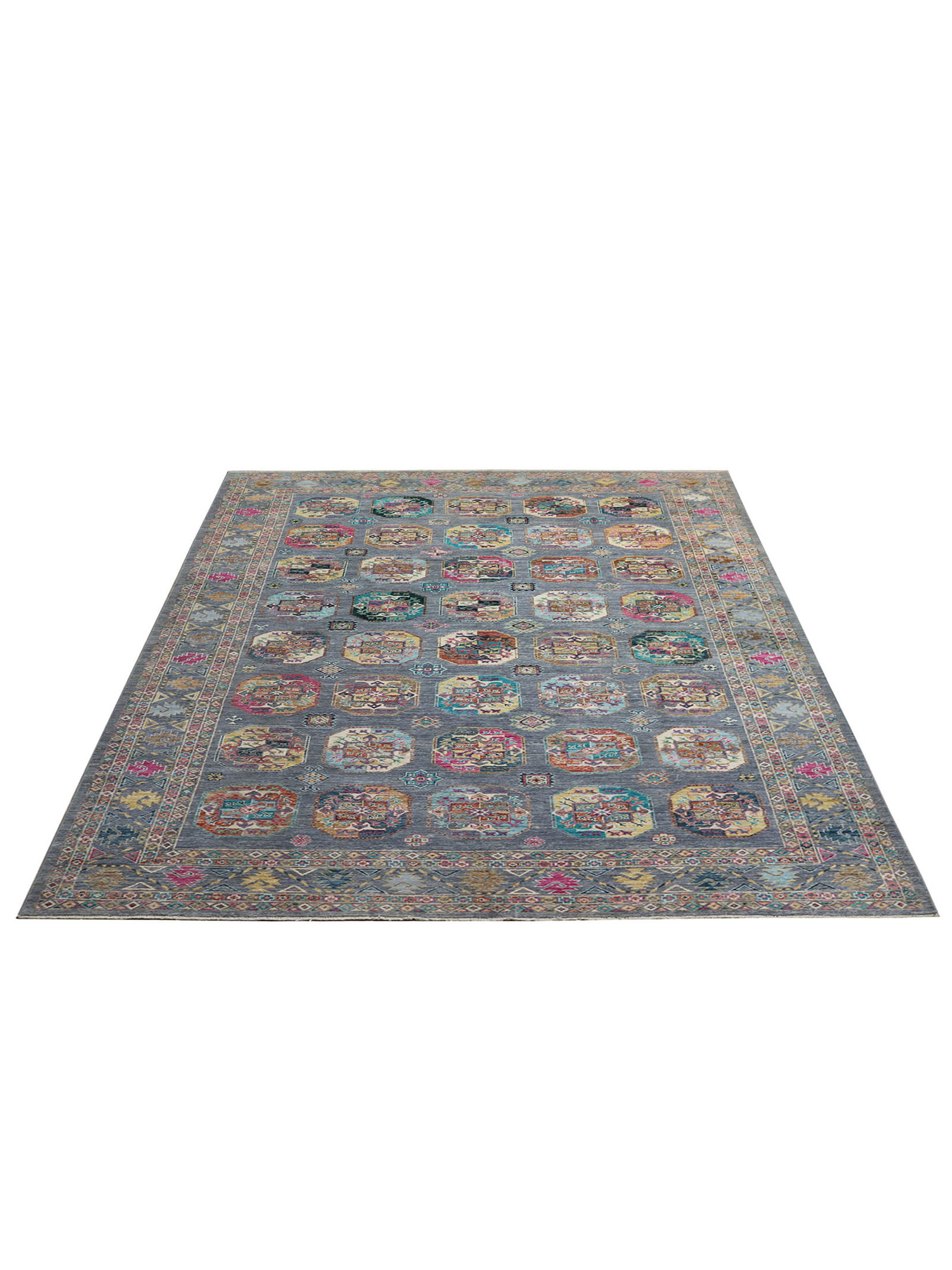 Kibek Unikat / Einzelstück - Buchara Ghazni Blau 250 x 350 cm 100% Schurwolle