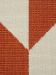 Teppich mit weißen und roten geometrischen Mustern in Nahaufnahme Textur sichtbar