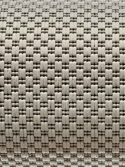 Dichtes, quadratisches Webmuster in beige, gleichmäßig strukturiert, Nahaufnahme