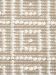 Gewebter Teppich mit erhöhtem, weißem geometrischem Muster auf beige Grundfläche.