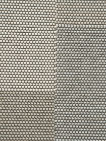 Gestricktes Gewebe zeigt hellere linke und dunklere rechte Seite mit kräftiger Webstruktur.