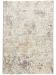 Teppich zeigt abstraktes, farblich dezentes Muster in Grau, Beige, Gelb und Braun.