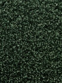 dicht gewebter dunkelgrüner Teppich mit unregelmäßiger, weicher Textur, Nahaufnahme