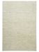 Teppich zeigt gewellte Linienmuster, helle beige und cremefarben, flacher Hintergrund.