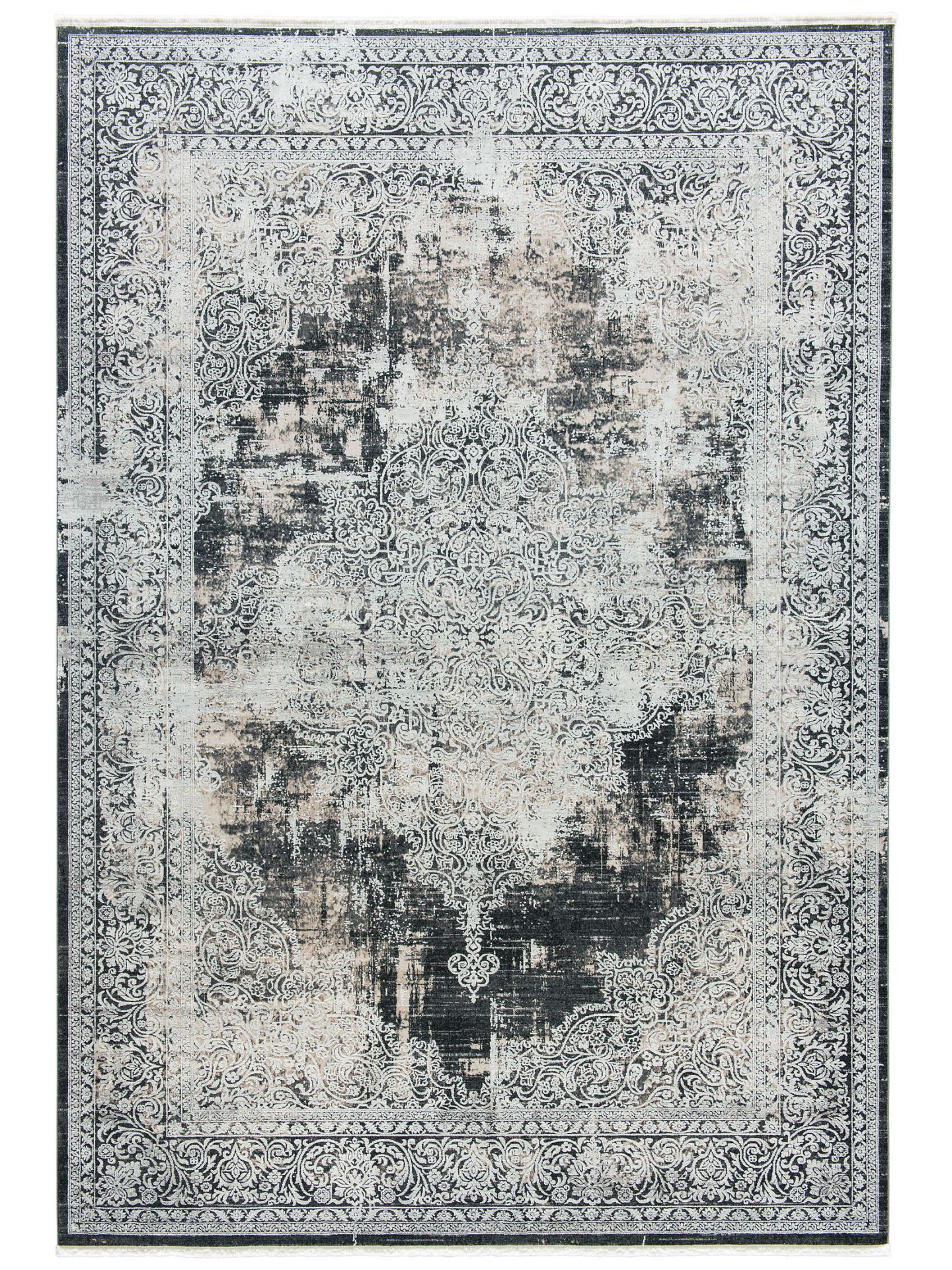VintageTeppich von Kibek Alessandria in Silber, 80x150cm
